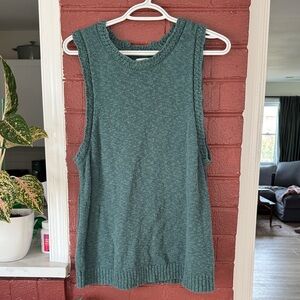 J. Crew Teal Knit Sleeveless Tank Top